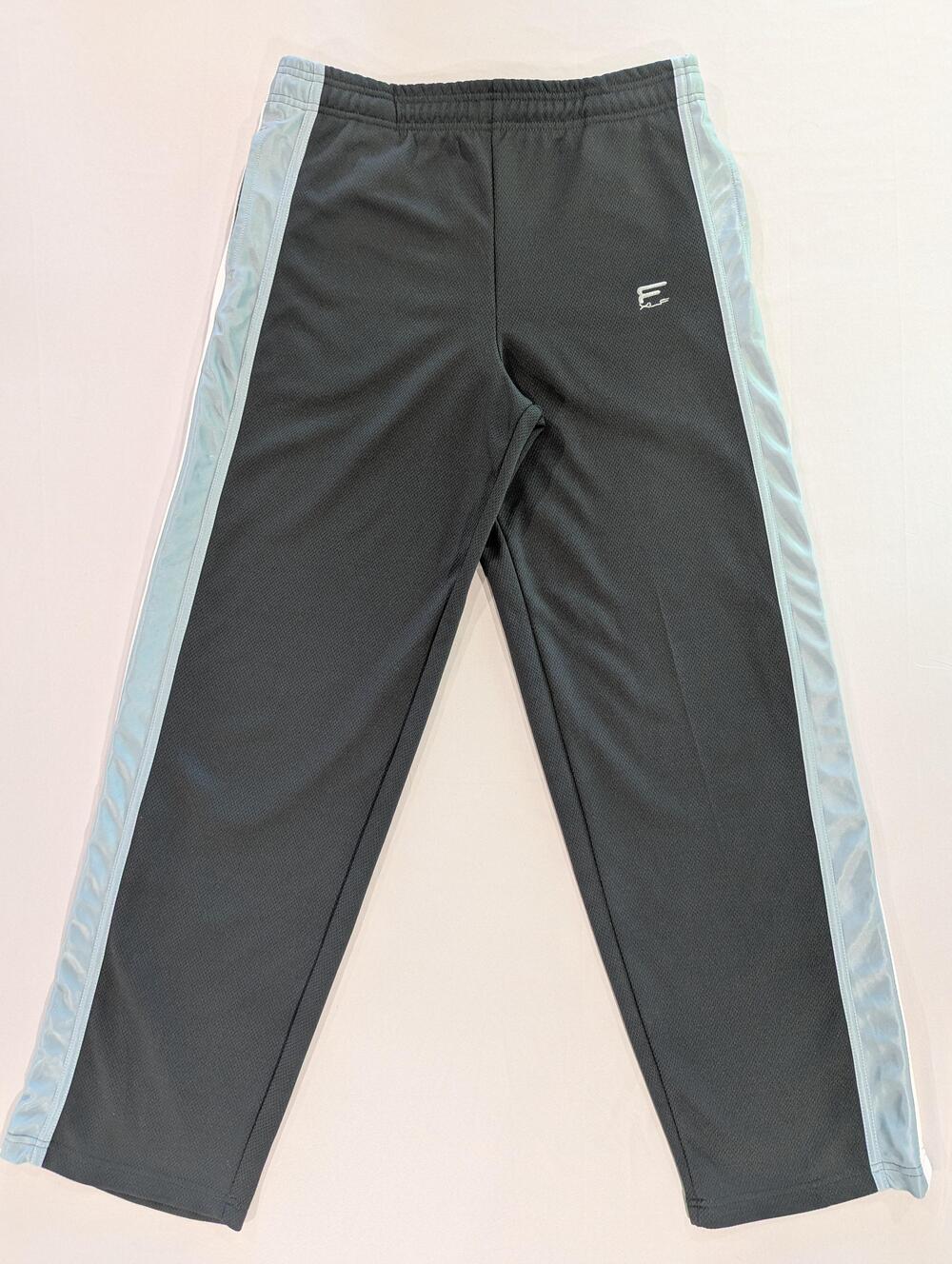 Flies Track Pants Mens M Black Mesh Elastic Waist Side Stripe Athletic Gym